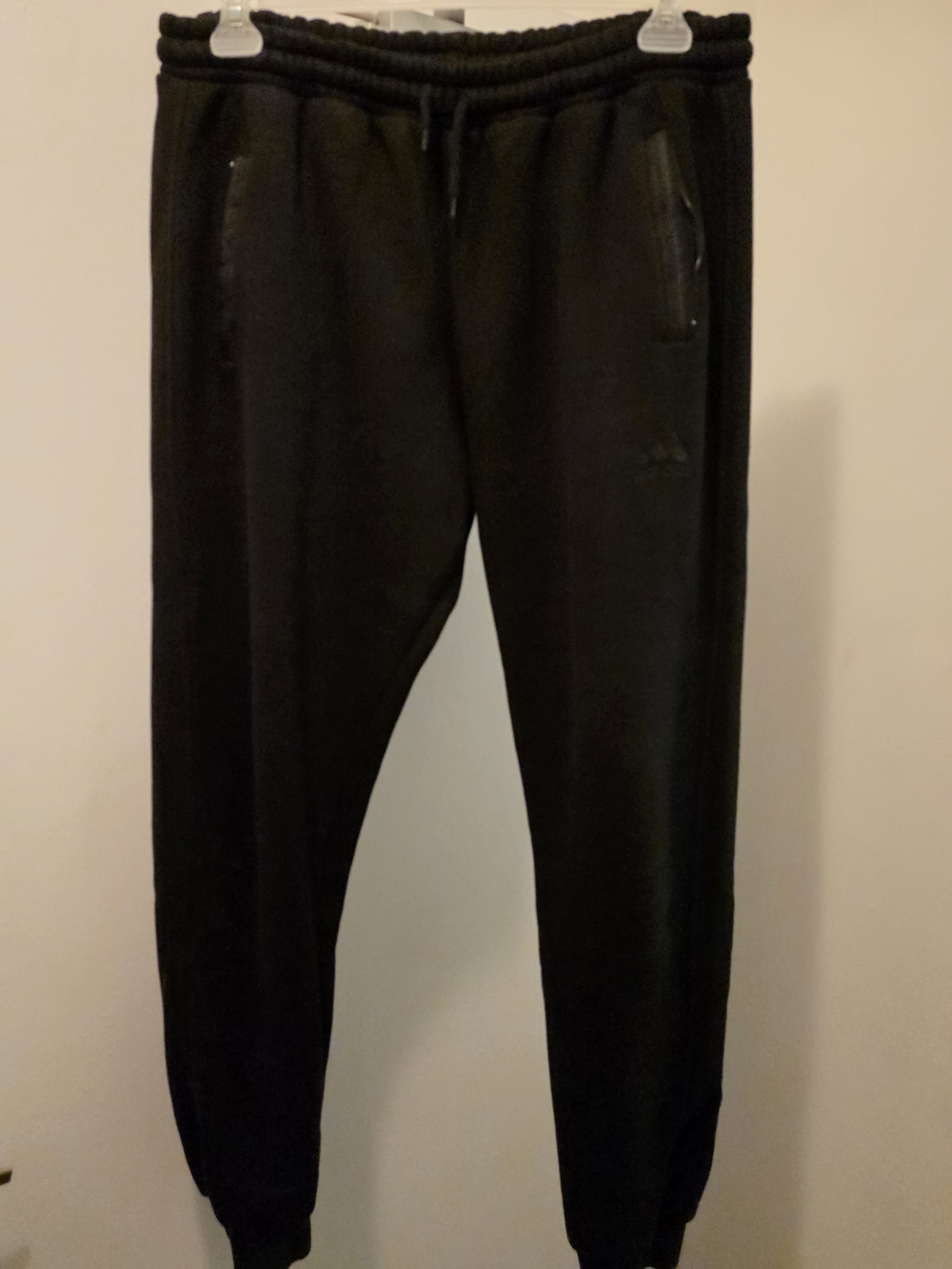 Adidas Black Men's Joggers with Zip Pockets